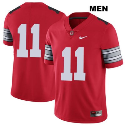 Men's NCAA Ohio State Buckeyes Tyreke Smith #11 College Stitched 2018 Spring Game No Name Authentic Nike Red Football Jersey GD20D26YI